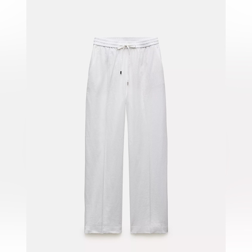 Linen straight pants
